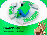 PowerPoint Template - real estate concept computer generated illustration for design