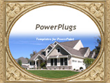 PowerPoint Template - A newly completed house on top of the hill with artistic frame.