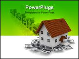 PowerPoint Template - Houses for sale model and the American dollar