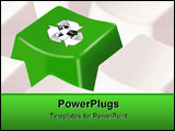PowerPoint Template - image of global recycle on green key