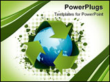 PowerPoint Template - Recycling world concept. Please check my portfolio for more recycling illustrations