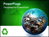 PowerPoint Template - a conceptual illustration on the subject of recycling waste