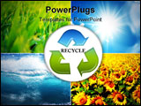 PowerPoint Template - Conceptual recycling sign with images of nature