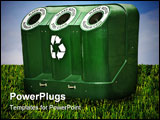PowerPoint Template - Recycle container on a green grass field