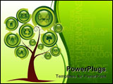 PowerPoint Template - Abstract ecology tree with set of web buttons. Many more ecology images in my portfolio