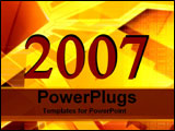 PowerPoint Template - yellow abstract with 2007 in red