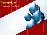 PowerPoint Template - Christmas blue design background with event balls