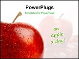 PowerPoint Template - Shoot of an isolated red apple over white background
