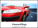 PowerPoint Template - Red sports car on a rural road