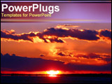 PowerPoint Template - Exquisite red sunset.