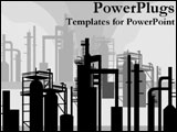 PowerPoint Template - Refineries creating pollution.