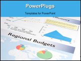 PowerPoint Template - A business report containing a number of colourful charts and graphs.