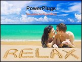 PowerPoint Template - Word Relax on beach - vacation concept background