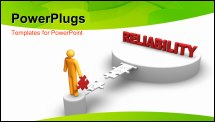 PowerPoint Template - 3D rendered image on white background : Reliability