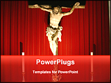PowerPoint Template - Christ on the cross in a church