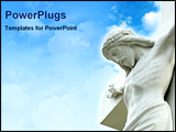 PowerPoint Template - Christ on the cross under the sky