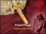PowerPoint Template - image of crucifix with angel