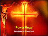 PowerPoint Template - Cross in window with Jesus