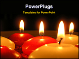 PowerPoint Template - flaming candles