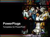 PowerPoint Template - Stain Glass window at cathedral in florida