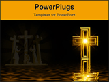 PowerPoint Template - yellow cross