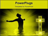 PowerPoint Template - yellow cross