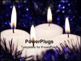 PowerPoint Template - four white candles
