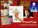 PowerPoint Template - a photo of a woman holding a cross with faith theme