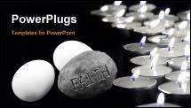 PowerPoint Template - Religious Rock with Eggs (Concept of Easter)