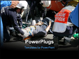 PowerPoint Template - shot of a rescue team at work... (yes, the patient survived, even though he was left a dummy...)