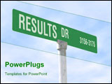 PowerPoint Template - A street sign with a Results theme
