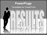 PowerPoint Template - a silhouette man leaning against the text results