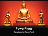 PowerPoint Template - a golden statue of lord buddha