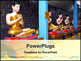 PowerPoint Template - burmese buddha statue in different mood