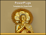 PowerPoint Template - golden statue of a Buddha