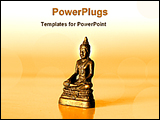 PowerPoint Template - statue of gold Buddha