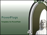 PowerPoint Template - statue of jesses in a church