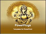PowerPoint Template - model of golden ganesh