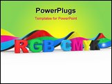 PowerPoint Template - RGB and CMYK lines of color on a white background