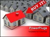 PowerPoint Template - abstract 3d illustration of best house choice metaphor