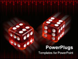 PowerPoint Template - Loaded dice - always throwing double six