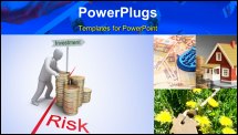 PowerPoint Template - Risk in Investment, 3D concept isolated on white