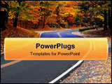 PowerPoint Template - Winding road in Letchworth State Park Taken in October 2008