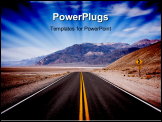 PowerPoint Template - Black road in Death Valley National Park