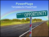 PowerPoint Template - Road to the rainbow. After thunderstorm Novosibirsk area June 2007