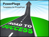 PowerPoint Template - The Road to Success - Words on Arrow Going Up