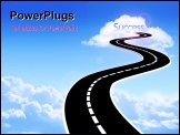 PowerPoint Template - Conceptual image - road to sky. Collage