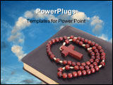 PowerPoint Template - Rosary over a religious book