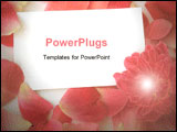 PowerPoint Template - a image of petals and a flower with a blank card
