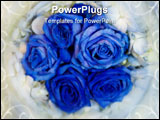 PowerPoint Template - Blue and white flowers